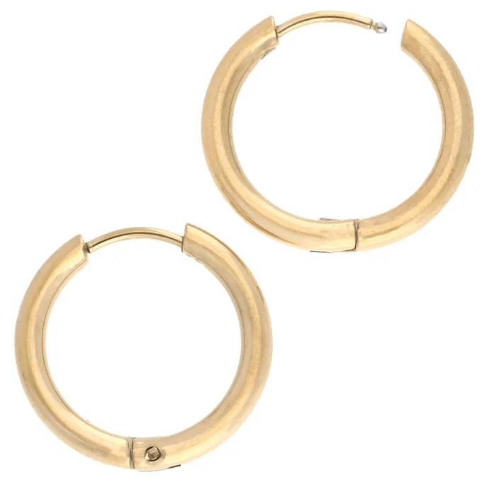 Créoles rondes 19 mm doré 