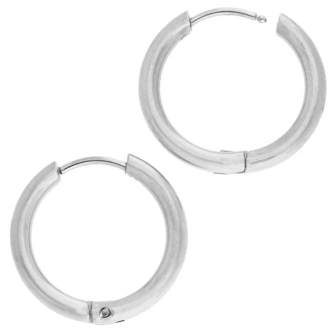 Créoles rondes 19 mm argenté 