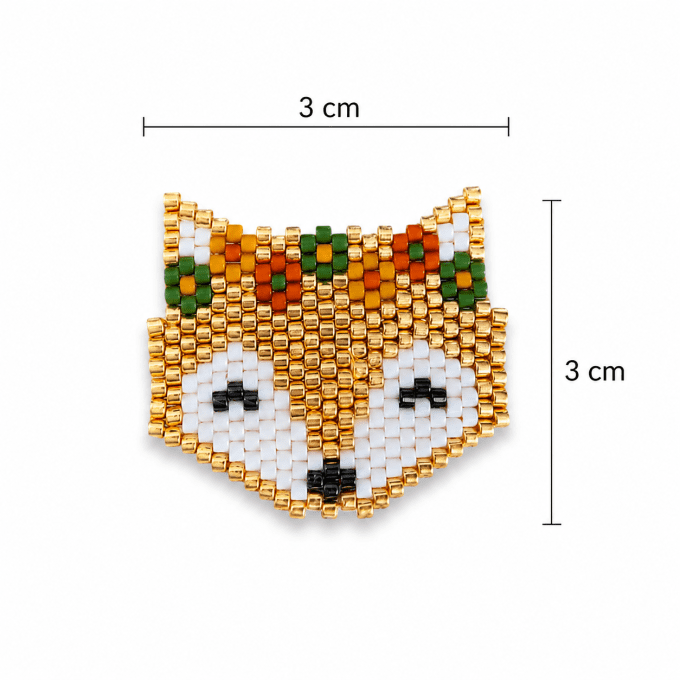 Renard avec couronne de fleurs 