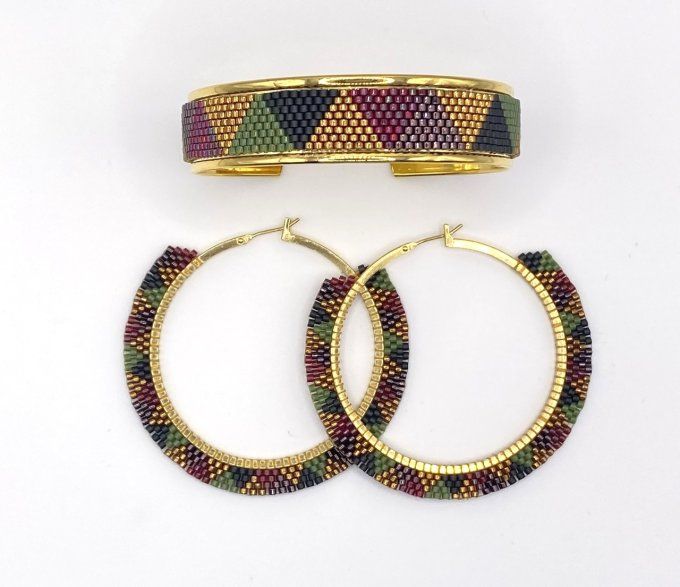 Parure créoles et bracelet 